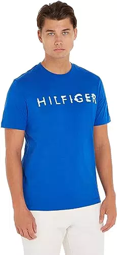 Tommy Hilfiger Hilfiger Ink Tee Magliette S/S, Ultra Blue