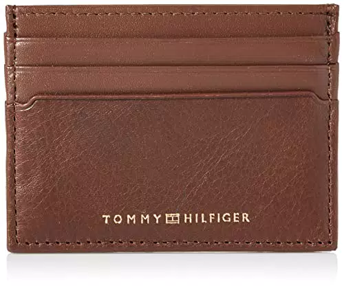 Tommy Hilfiger Portafoglio Uomo TH Premium Leather CC Holder Piccolo