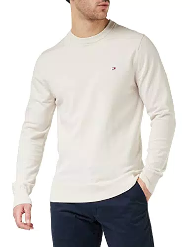 Tommy Hilfiger Pullover Uomo 1985 senza Cappuccio, Beige