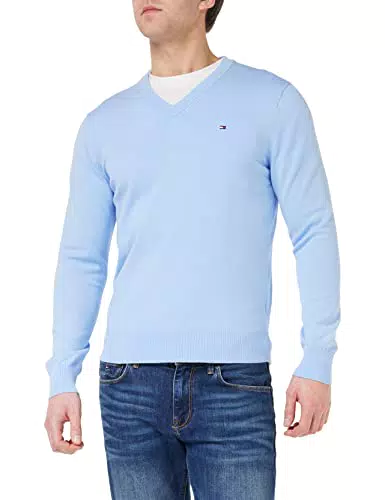 Tommy Hilfiger Pullover Uomo 1985 senza Cappuccio, Blu
