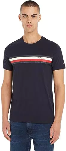 Tommy Hilfiger RWB Monotipo Petto Stripe Tee S/S T-Shirt