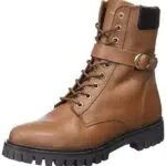 Tommy Hilfiger Stivale Donna Buckle Lace Up Boot in Pelle