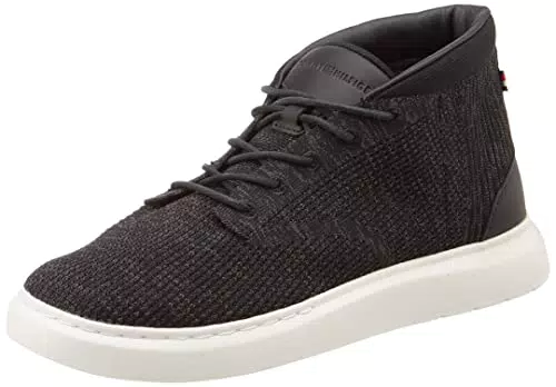 Tommy Hilfiger Stivali Bassi Uomo Knit Hybrid Boot con Lacci