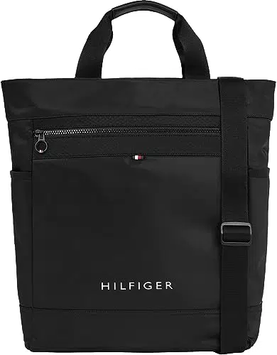 Tommy Hilfiger TH SKYLINE TOTE, Nero, OS, Nero, Taglia unica