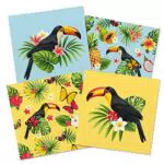 Tovaglioli tucano tropicale 33 x 33 cm - 20 pezzi