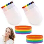 Truccabimbi Bandiera Lgbt Arcobaleno Bracciale, Lgbt Accessori Gay Pride Flag Colori 2 Pcs 6 Colori Trucco Bandiera 2 Braccialetto Arcobaleno Lgbtq+ Painting Colori Trucchi Pride Gadget Gay Bracciale