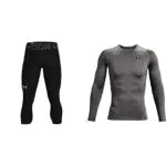 Under Armour UA HG 3/4, Leggings Uomo, Black White, L & HeatGear