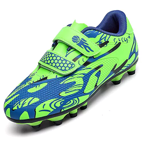 Unitysow Scarpe da Calcio Ragazzi FG/AG Professionale All'aperto Sportivo Scarpe da Allenamento Bambini Teenager Scarpe Calcetto Spike Tacchetti 28-
