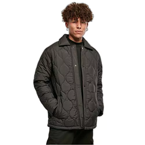 Urban Classics Giacca Coach Trapuntata, Nero
