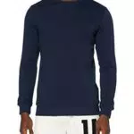 Urban Classics Organic Basic Crew Felpe, Blu Navy