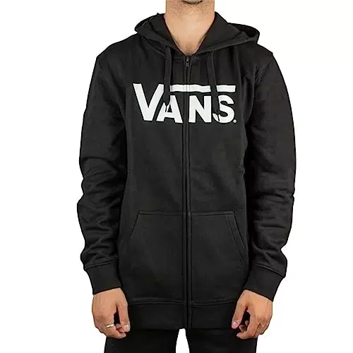 Vans Classic Zip Felpa con Cappuccio, Nero