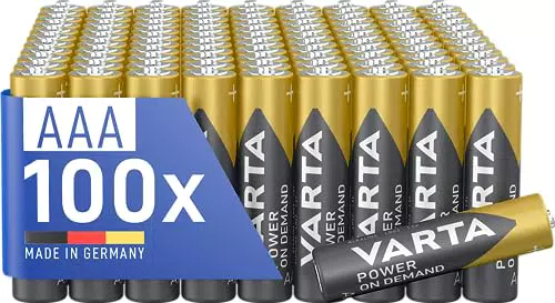VARTA Pile AAA, confezione da 100, Power on Demand, Alcaline
