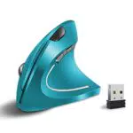 Vassink Mouse ergonomico Wireless Rechargeable Vertical Optical Mouse con ricevitore USB