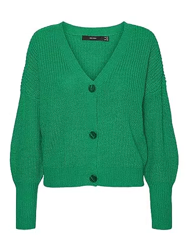 Vero Moda Knitted Cardigan VMLEA LS V-Neck Cuff Cardigan Noos Bright Green L Bright Green L