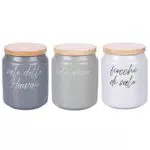 Villa d’Este Home Tivoli Shades of Stones Set 3 Barattoli Sale in gres