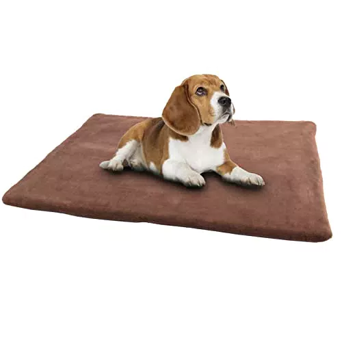 vitazoo Tappeto per Cane Piccolo e Gatti Autoriscaldato - 60 x 45 cm - Tappetino Isolante Termico e Antiscivolo - Coperta per Cani da Esterno Termica - Marrone