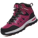 VTASQ Scarpe da Escursionismo Uomo Donna Arrampicata Sportive Impermeabili Traspiranti Passeggiate Stivali per Antiscivolo Sportive All'aperto Scarpe da Escursionismo Rosa Rossa 36EU