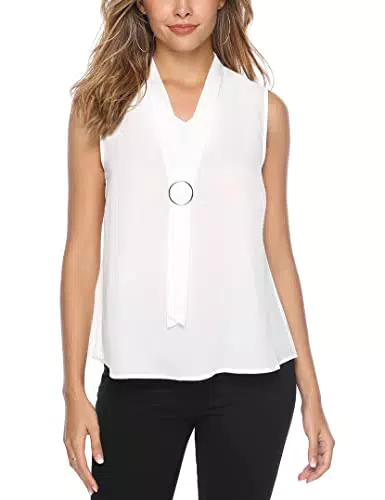 Wayleb Camicia Donna Estive Elegante Blusa Casual Scollo a V Sexy Camicetta Semplice al Molto Adatto Shirts Tops per Tutti i Giorni
