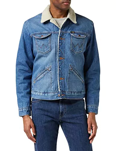 Wrangler Icons Sherpa W4M Giacca in Jeans, 3 Years 10K