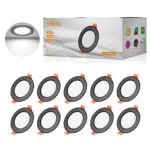 Yafido 10 Pack 5W Foco Empotrable Regulable 85-265V 500Lm Downlight Redondo 6000K led Spot Ø98*30mm