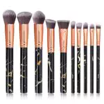 10 pennelli per trucco in marmo, set di pennelli Kabuki sintetici di alta qualità