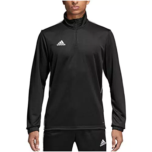 Adidas CE9026 Core18 Maglia a maniche lunghe, Uomo, Nero/Bianco