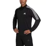 adidas M Sereno 1/4 TT, Maglia Lunga Uomo, Black/White