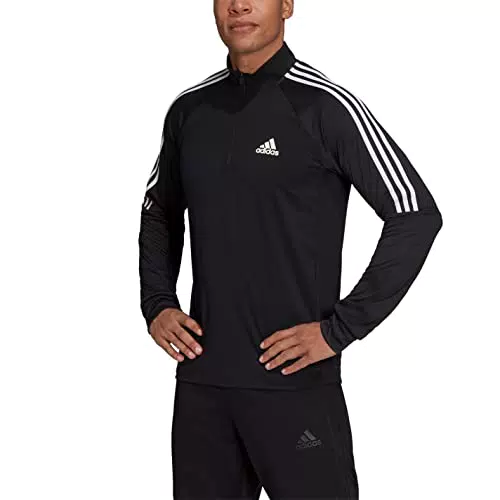 adidas M Sereno 1/4 TT, Maglia Lunga Uomo, Black/White