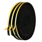 AiQInu Guarnizione Finestra Autoadesiva, 3 Rotoli 6x3mm 15m Schiuma Nastro Paraspifferi Porta