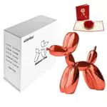 alslovkar Lucido Galvanotecnica Palloncino Cane Statua Collezionabile Figure Arte Scultura Animali Figurine Resina Artigianato Soggiorno Desktop Home Decor