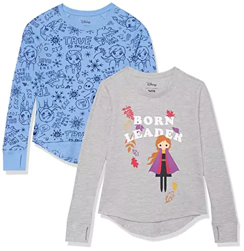 Amazon Essentials Disney, Marvel, Star Wars, Frozen T-Shirt Termica a Maniche Lunghe Bambine e Ragazze