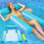Amaca Galleggiante Gonfiabile 4 in 1, azzurro