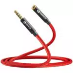 ANNNWZZD Prolunga Jack 3, 5mm, Cavo Aux, 4 Poli Cavo Jack Maschio Femmina per Microfono