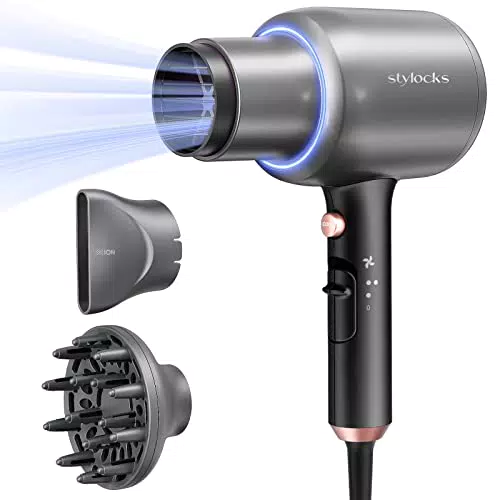 Asciugacapelli Professionale 2200W, stylocks phone per capelli con Diffusore e Concentratore