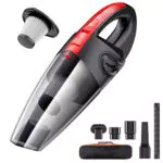 Aspirabriciole Senza Fili, Aspirapolvere Portatile Per Auto Aspira Briciole Elettrico Ricaricabile Con Alimentatore Universale 120W 2200mAh Con 5 Accessori