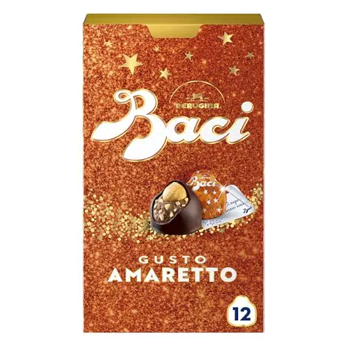 BACI PERUGINA Gusto Amaretto Cioccolatini Fondenti ripieni al Gianduia e gusto di Biscotto Amaretto