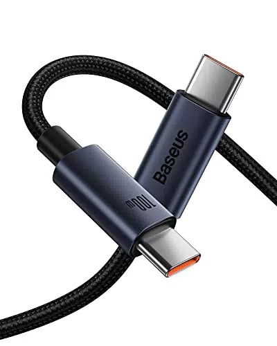 Baseus Cavo USB C a Type-C Ricarica Rapida 100W, 1 Metri Cavetto USB C con PD 3.0