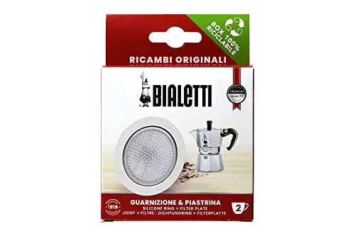 Bialetti Ricambi, Include 1 Guarnizione e 1 Piastrina