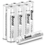 BONAI Batterie Ricaricabili AAA Alta Capacità, Pile Ministilo Rechargeable 1100mAh 1