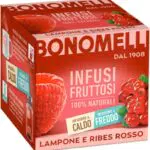 Bonomelli Infusi Fruttosi, Lampone e Ribes Rosso, Confezione da 12 filtri