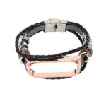 Braccialetti Smartwatch, Cinturino in Pelle Compatibile Compatibile con Xiaomi Mi Band 6 Bracciali Cinturini per Cinturini retrò in Stile Etnico