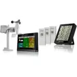 BRESSER 5-in-1 Stazione meteo con Display a Colori nero & 7000020CM3000 Temeo Hygro Quadro Termometro e Igrometro per 4 Punti di Misura