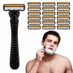 Britzgo rasoio capelli uomo manuale, 18 lame ad alta precisione con design a 3 strati