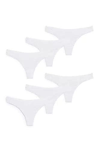C&A Donna Perizoma Confezione da 6|Confezione Multipla Bianco XL