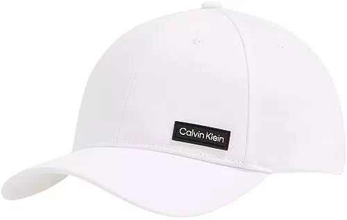 Calvin Klein Essential Patch BB cap Coperchio, Bright White