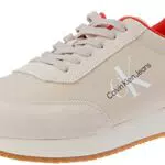 Calvin Klein Retro Runner su-NY Mono, Sneaker Uomo, Travertino Bianco cremoso