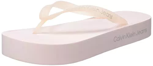 Calvin Klein Sandalo da Spiaggia Flatform Logo, Flip Flop Donna