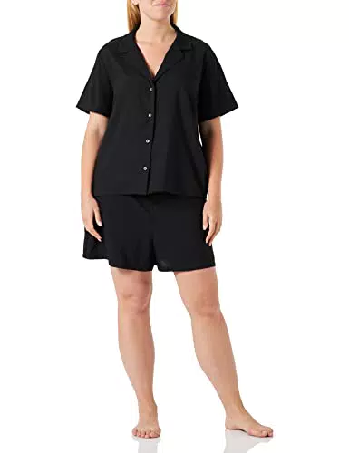 Calvin Klein Set Pigiama Donna Corto, Nero, XL