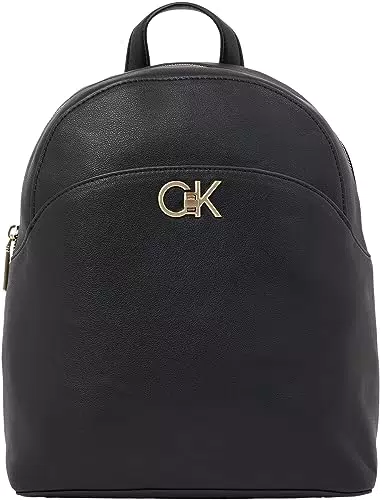 Calvin Klein Zaino a Cupola Re-Lock, Zaini Donna, CK Nero