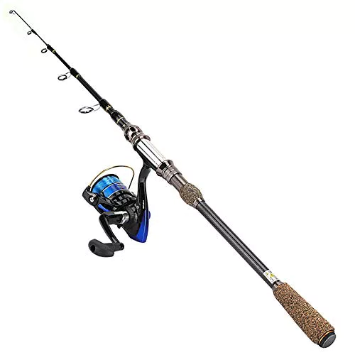 Canna da Pesca Telescopica Combos Canna da Pesca da Viaggio per Pesca in Mare